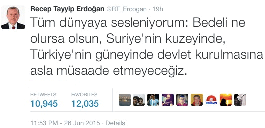 Erdoğan Twitter'den tüm dünyaya seslendi.