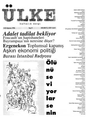 Ülke Dergisi, 4 Ağustos 1996, Kapak.